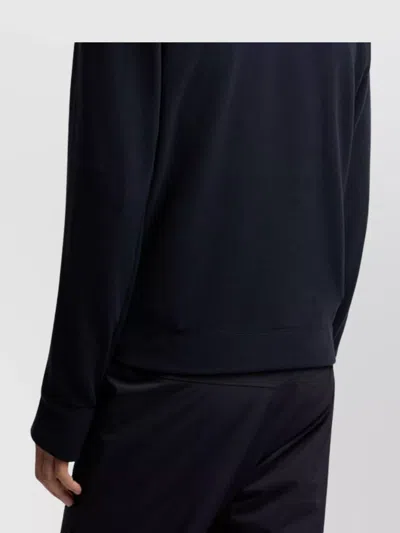 Moncler Grenoble Quilted Zip Up Cardigan In Navy Blu In Blue