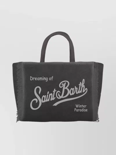 Mc2 Saint Barth Colette Velvet Tote Bag In Gray