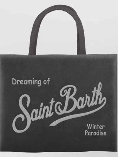 Mc2 Saint Barth Colette Velvet Tote Bag In Gray