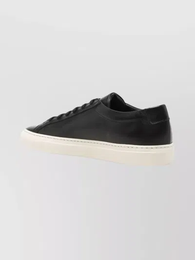 Common Projects Achilles Sneakers Featuring Contrast Sole In Black