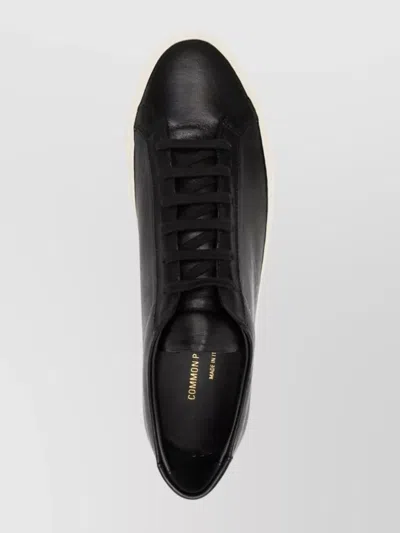 Common Projects Achilles Sneakers Featuring Contrast Sole In Black