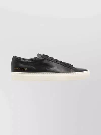 Common Projects Achilles Sneakers Featuring Contrast Sole In Black