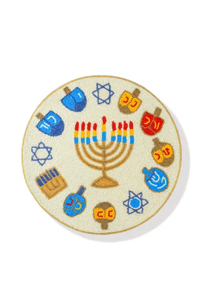 Tiramisu Holiday Joy Beaded Placemat In Multi