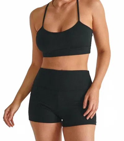 Montce Rib Micro Bike Short In Black Rib In Black
