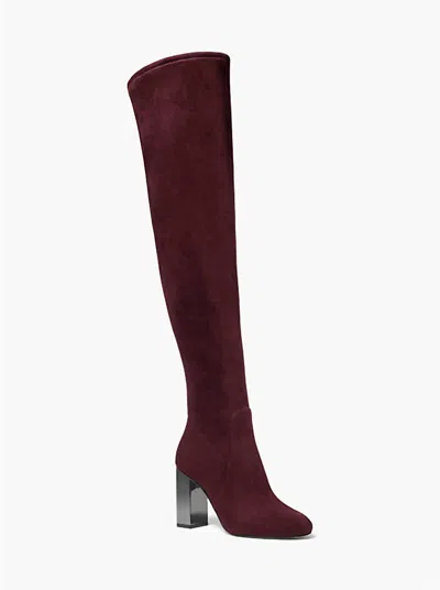 Michael Michael Kors Women's Petra Stretch Over-the-knee Boot In Dark Oxblood In Burgundy