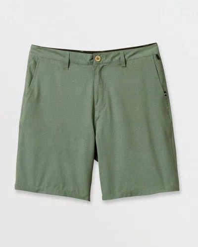 Quiksilver Men's Union Heather 20" Amphibian Hybrid Shorts In Seaweed Green In Green