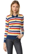 HOLLY FULTON Wide Stripe Polo Shirt