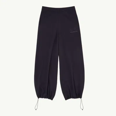 Mm6 Maison Margiela Relaxed Fit Trousers Drawstring Hem In Blue