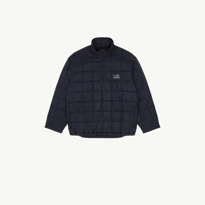 Mm6 Maison Margiela Salomon Collaboration High Collar Quilted Jacket In Blue