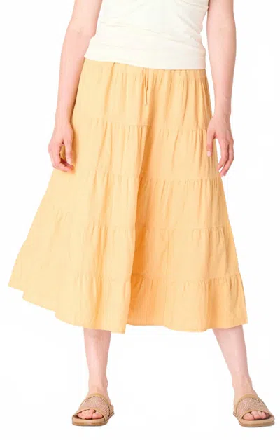 Dex Tiered Maxi Skirt In Soft Apricot In Orange