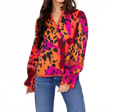 Alden Adair Vada Top In Panthera In Orange