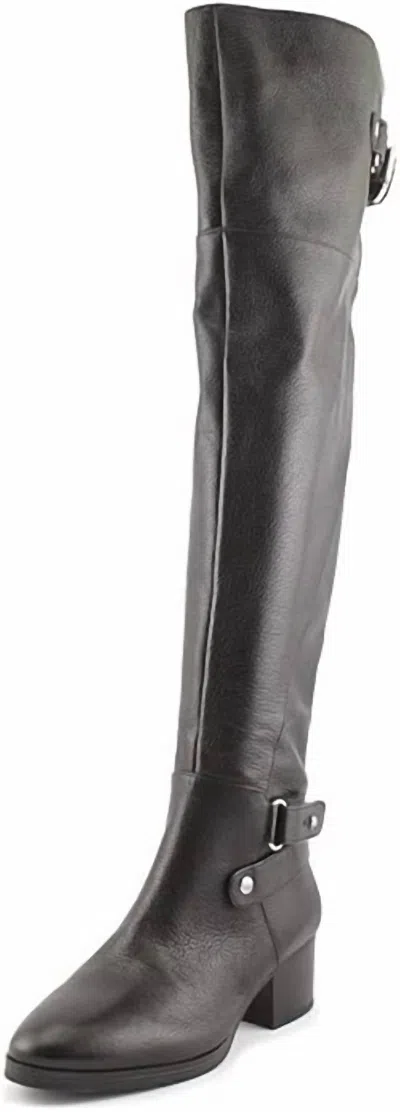 Nine West Women's Celio Knee-high Boot In Black Leather In Black