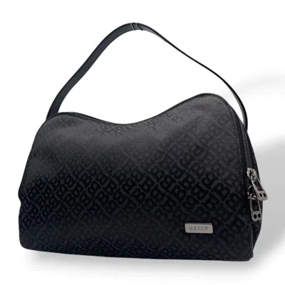 Pre-owned Bally Canvas Leather Handbag Tote Bag () In Black