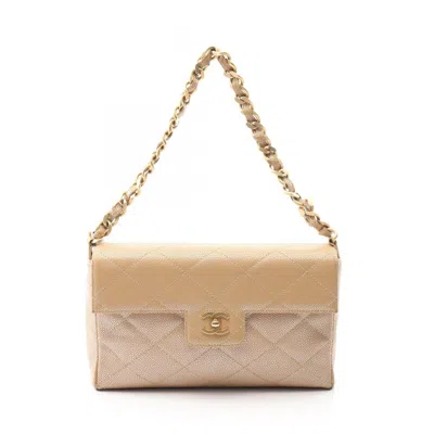 Pre-owned Chanel Leather Handbag () In Sand