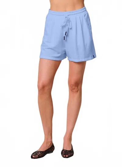 Stateside Softest Fleece Pleated Short In Blue In Blue