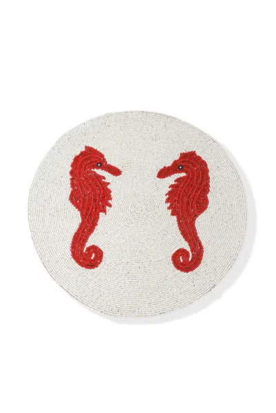 Tiramisu Coral Kiss Beaded Placemat In Multi