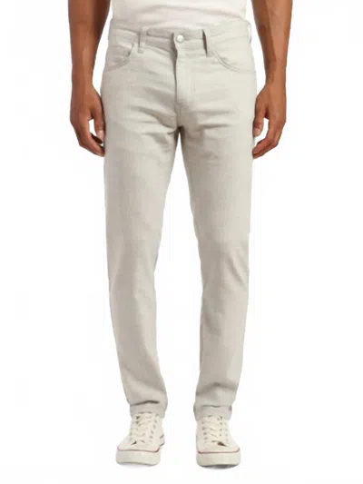 Mavi Jake Slim Leg Pants In Light Grey Linen In White