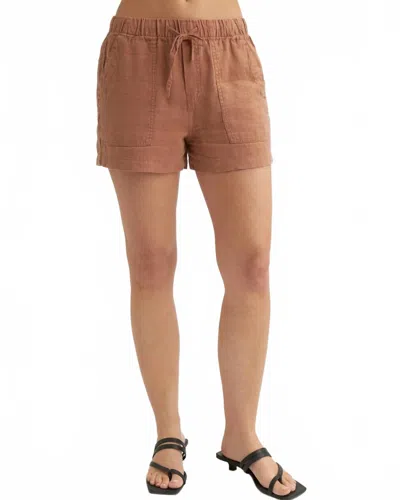 Bella Dahl Pocket Short In Terra Cotta Brown In Brown