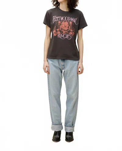 Daydreamer Fleetwood Mac Floral Tour Tee In Black In Black