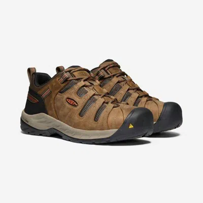 Keen Men's Flint Ii Steel Toe Shoes In Shitake/ Rust In Multi