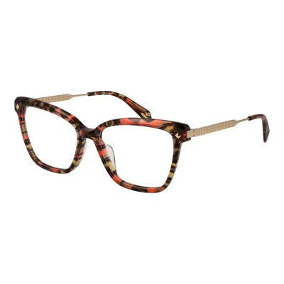 Police Multicolor Women Glasses Frame In Burgundy