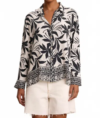 Velvet By Graham & Spencer Sienna Fiji Print Blouse In Multi In Black