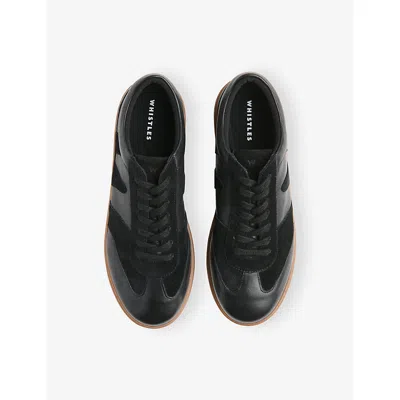 Whistles Womens Black Suede And Leather Trainers Eur 41 / 8 Uk In Black