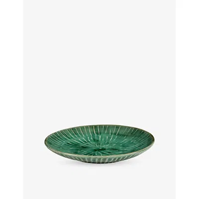 Serax Green Lanza Stoneware Plate 22cm In Green