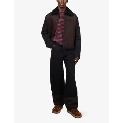 Loewe Straight-leg Turn-up Jeans In Multi