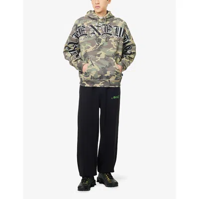 Awake Ny Mens Old English Camouflage Cotton-jersey Hoodie In Animal Print