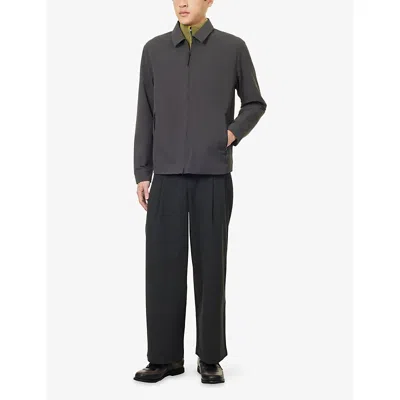 Hiking Patrol Mens Black Edge Softhsell Technical Relaxed-fit Stretch-woven Shirt Xl In Blue