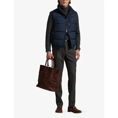 Polo Ralph Lauren Padded Gorham Navy Blue Vest In Blue