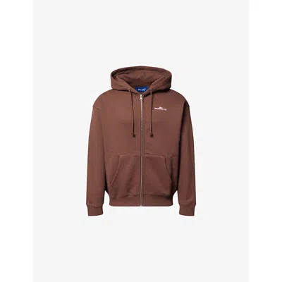 Awake Ny Brown Hooded Sweatshirt With Logo Print In Brown