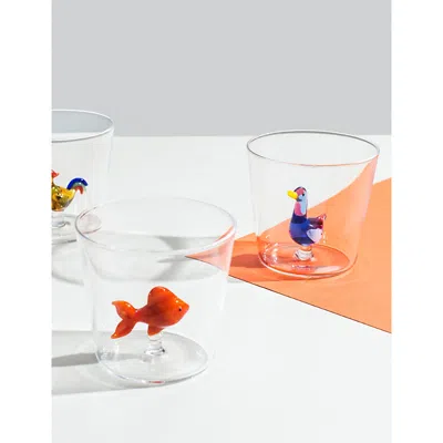 Ichendorf Multicolor Goose Glass Tumbler 8cm In Blue
