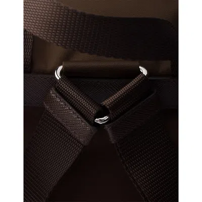 Prada Bordeaux Re-nylon Backpack With Golden Hardware In Brown