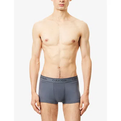 Calvin Klein Mens Blk,tlen,sleet,rush,blk Microfiber Low-rise Pack Of Five Stretch-woven Trunks In Multi