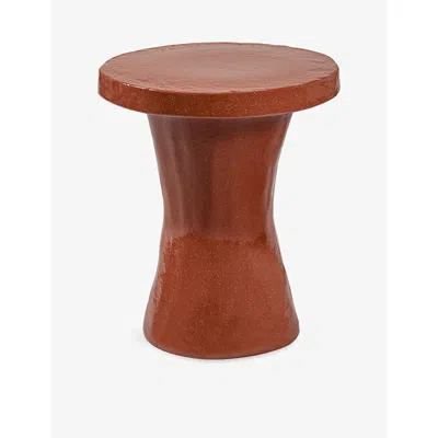 Serax Rust Marie Michielssen Stoneware Side Table Stool 40cm In Brown
