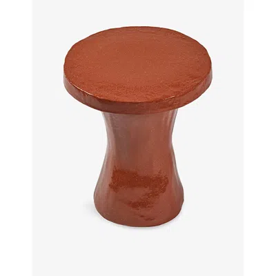 Serax Rust Marie Michielssen Stoneware Side Table Stool 40cm In Brown
