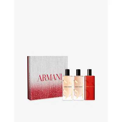 Giorgio Armani Womens Si Eau De Parfum Travel Set In Transparent
