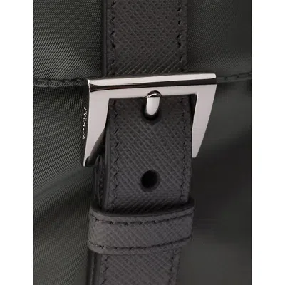Prada Womens Grey Re-nylon Medium Woven Backpack In Gray