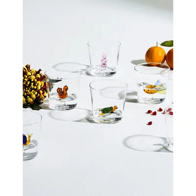 Ichendorf The Garden Picnic Collection Snail-embellished Borosilicate Glass Tumbler 8cm In Blue