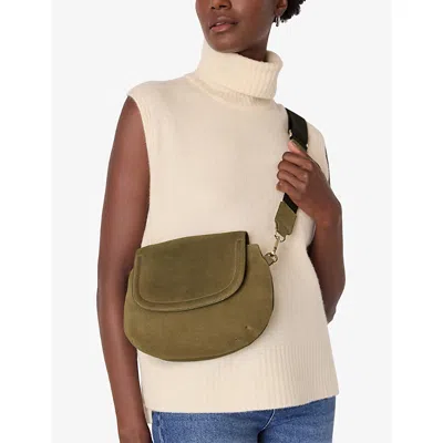 Whistles Nala Suede Crossbody In Brown