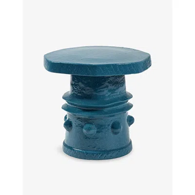 Serax Blue Marie Michielssen Stoneware Side Stool 40cm In Blue