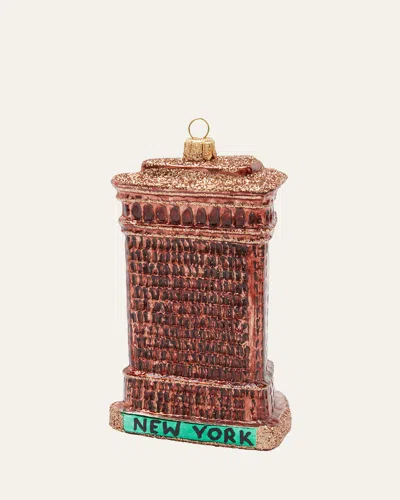 Bergdorf Goodman Flatiron Christmas Ornament In Red