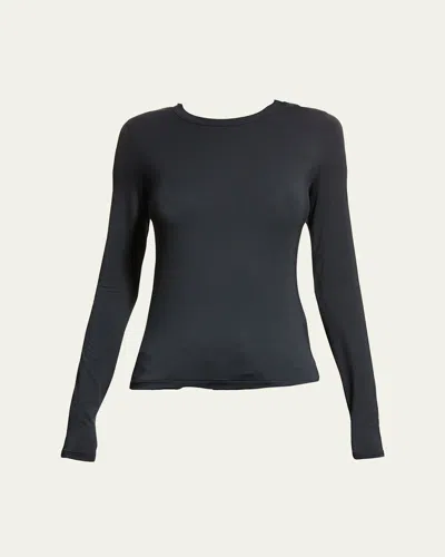 Rag & Bone Rag And Bone Black Long Sleeve T-shirt In Blue