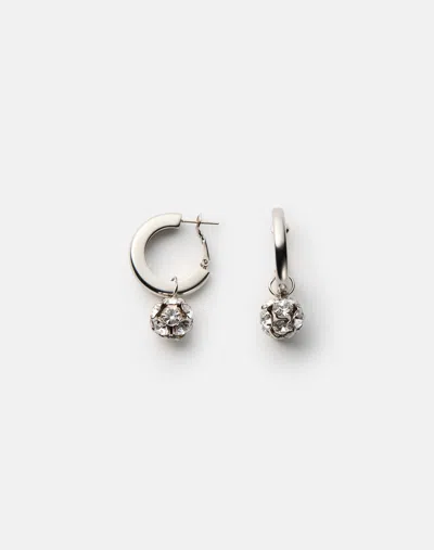 Lafayette 148 Embellished Charm Hoop Earring In Gray