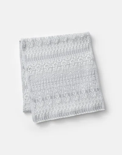 Lafayette 148 Merino Wool-cashmere Fair Isle Scarf In White