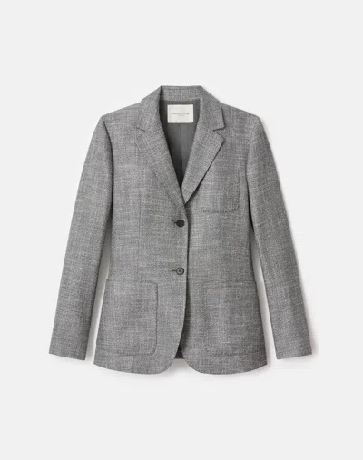 Lafayette 148 Bamboo Viscose Twill Three Pocket Blazer In Multi