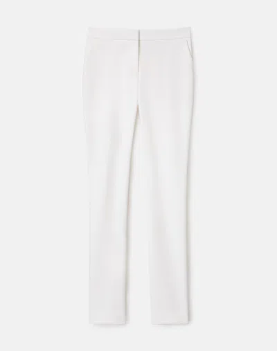 Lafayette 148 Acclaimed Stretch Manhattan Cigarette Ankle Pant In White