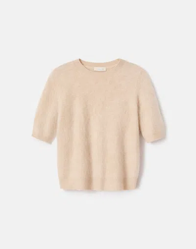 Lafayette 148 New York Brushed Cashmere Crewneck Sweater In Animal Print